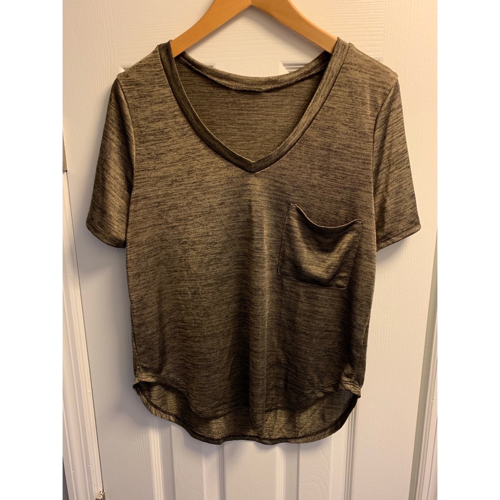 Olive green V Neck